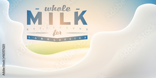 Realistic milk background hig quality vector illustration for design