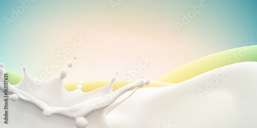 Realistic milk background hig quality vector illustration for design
