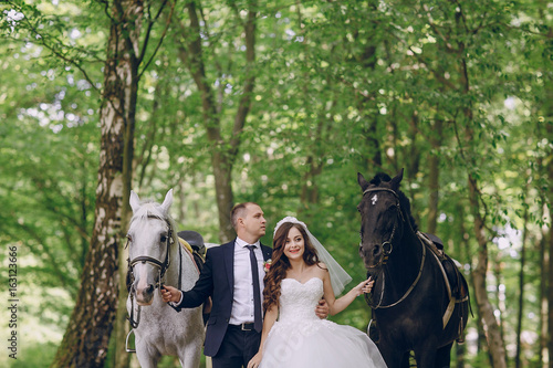 couple with horses photo