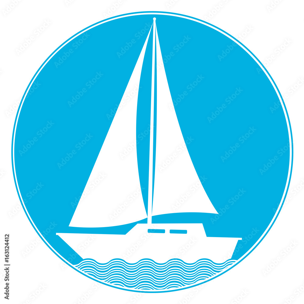 Segelboot Button, Icon
