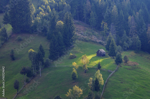 Beautiful mountain landscape in Bucovina, Romania
