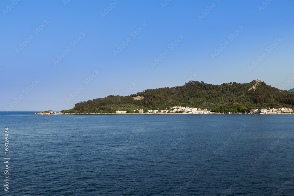 View from the sea to Thassos island