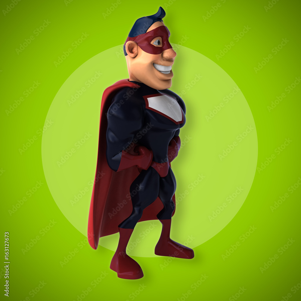 Fun superhero - 3D Illustration