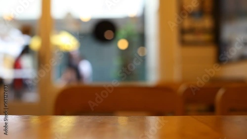 Wallpaper Mural on the table at cafe blurred background Torontodigital.ca