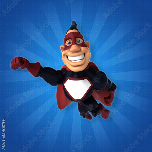 Fun superhero - 3D Illustration