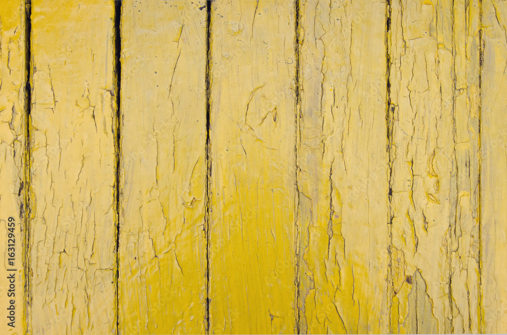 Obraz premium rustic yellow paint wood