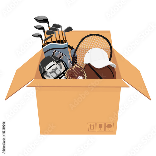 Cardboard box sport equipment
