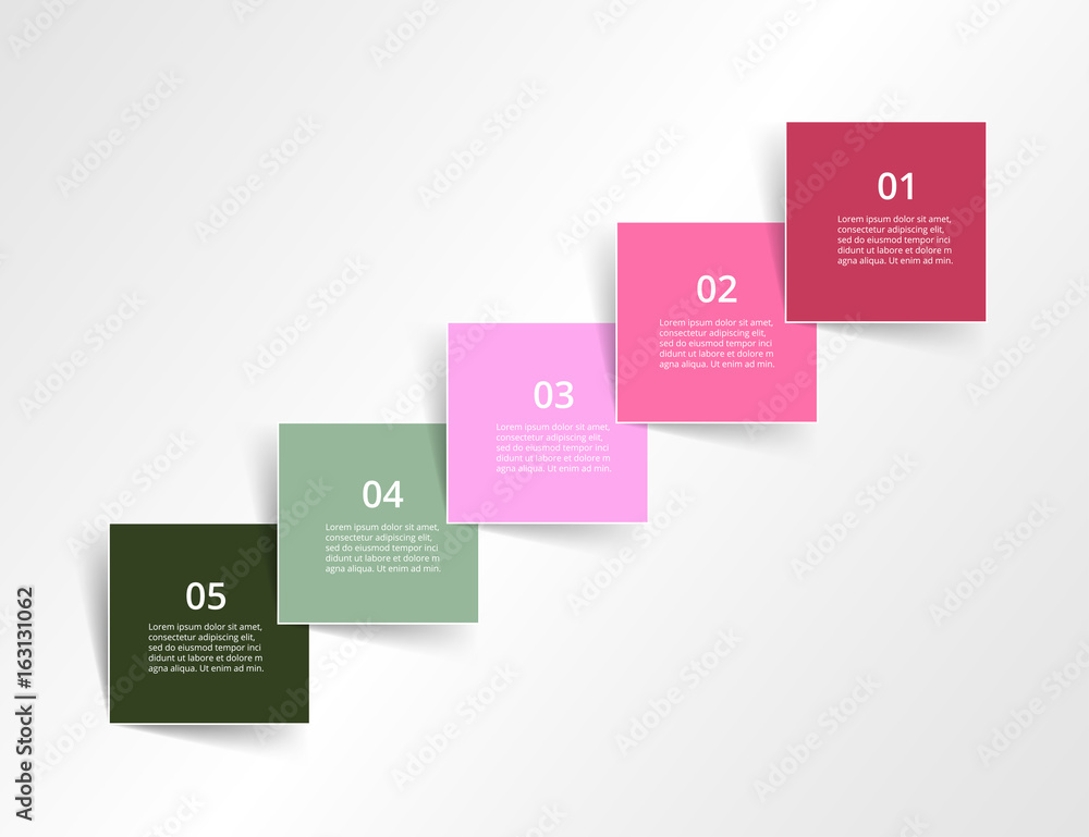 Step by step infographic. Step by step infographic.