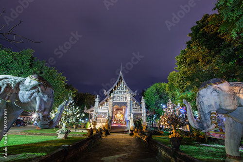 Night time at Wat Lokmolee ,Temple, Chiang Mai, Northern Thailand