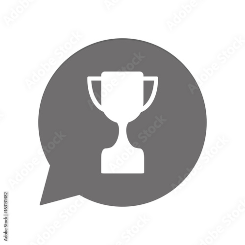 Graue Sprechblase rund - Pokal