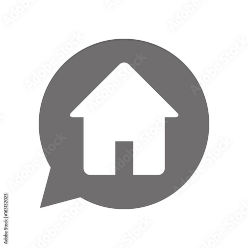 Graue Sprechblase rund - Haus Unterkunft