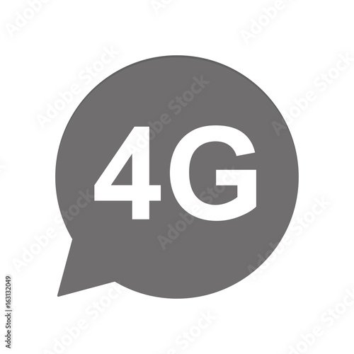 Graue Sprechblase rund - 4G