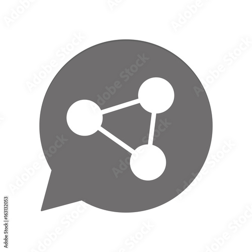 Graue Sprechblase rund - Netzwerk
