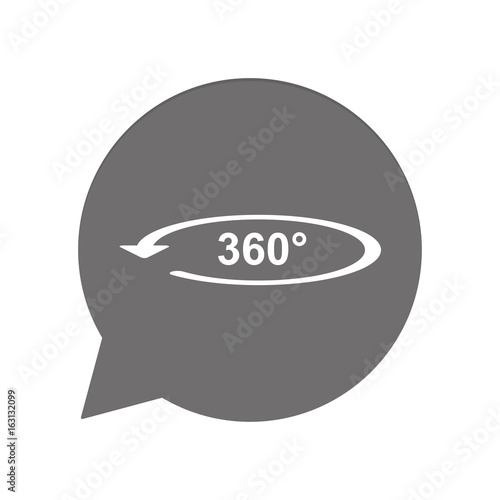 Graue Sprechblase rund - 360 Grad VR