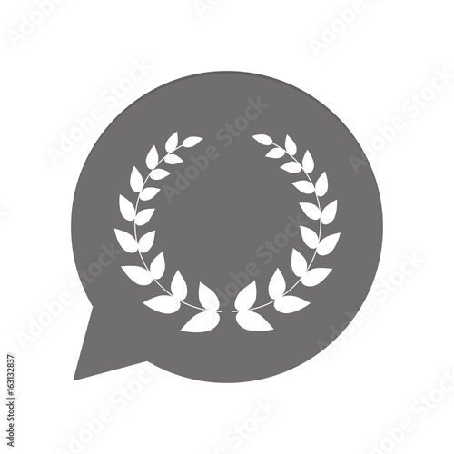 Graue Sprechblase rund - Siegerkranz