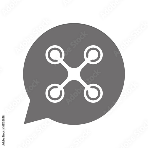 Graue Sprechblase rund - Quadrocopter