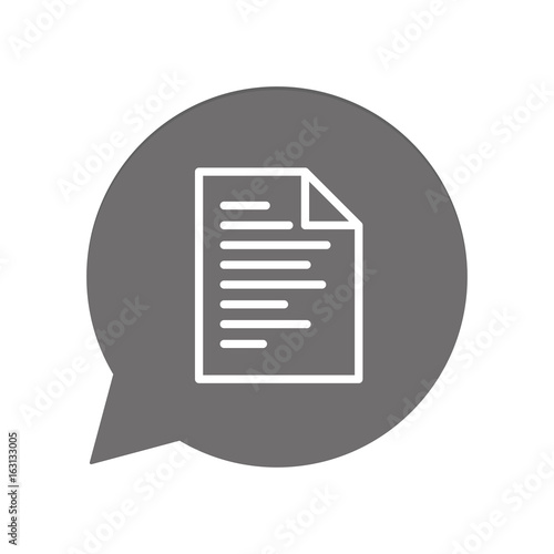 Graue Sprechblase rund - Dokument