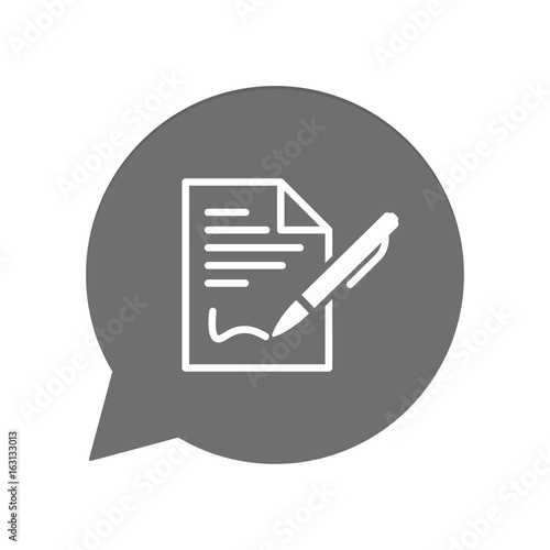 Graue Sprechblase rund - Vertrag