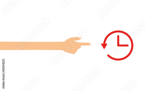 Hand zeigt auf - Zeit - Countdown