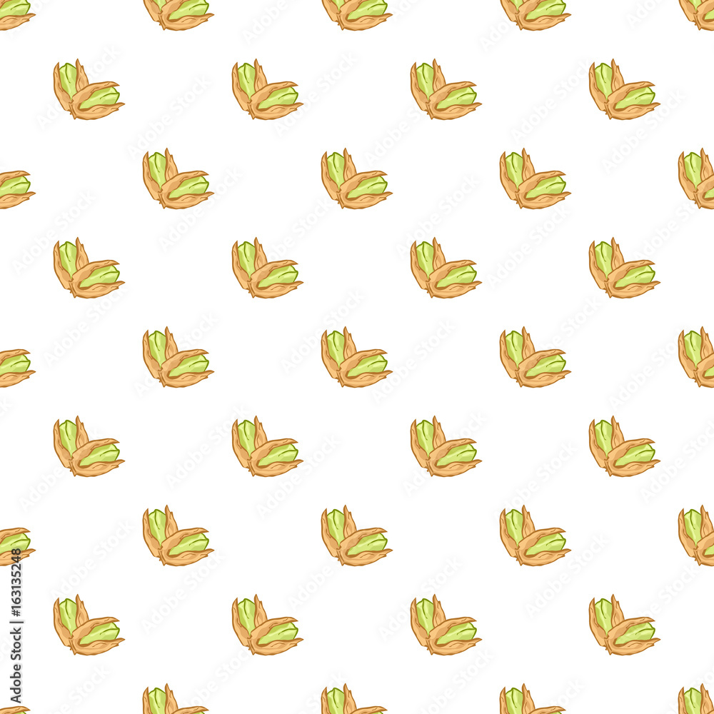 Pistachio texture nuts seamless pattern ruit nutrition organic vegetarian pistachionuts appetizer vector illustration Pistachio texture nuts seamless pattern ruit nutrition organic vegetarian pistachionuts appetizer vector illustration