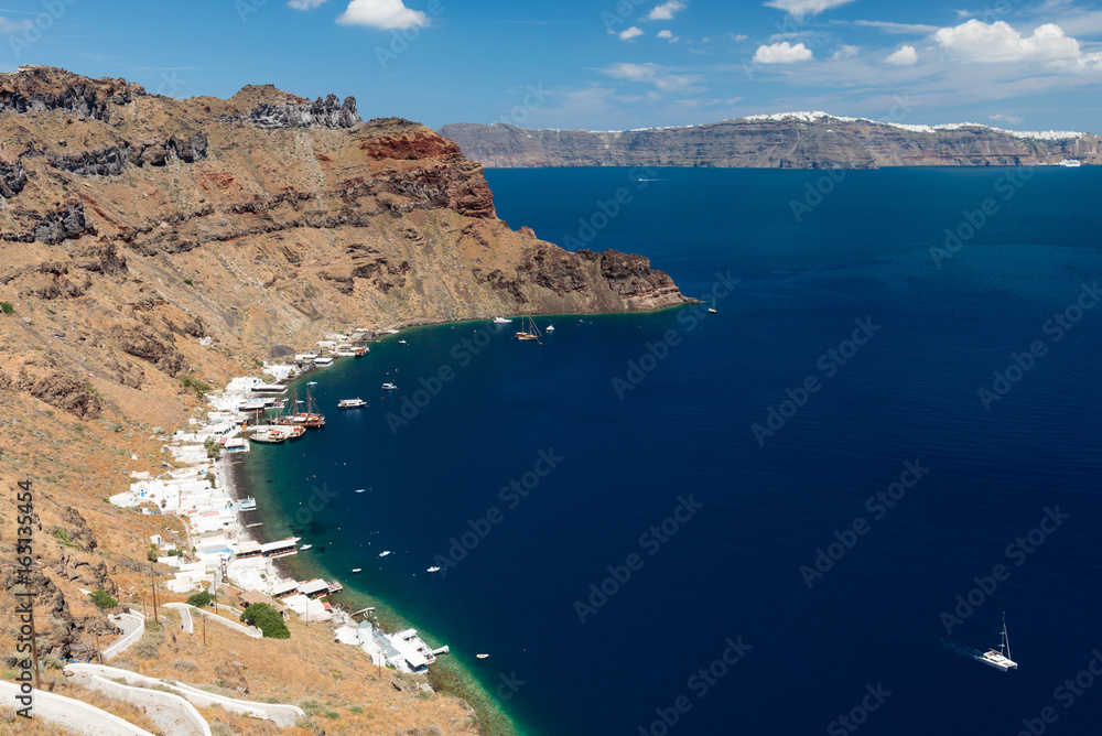 Aegean sea from Manolas village on Therasia island, Greece Aegean sea from Manolas village on Therasia island, Greece