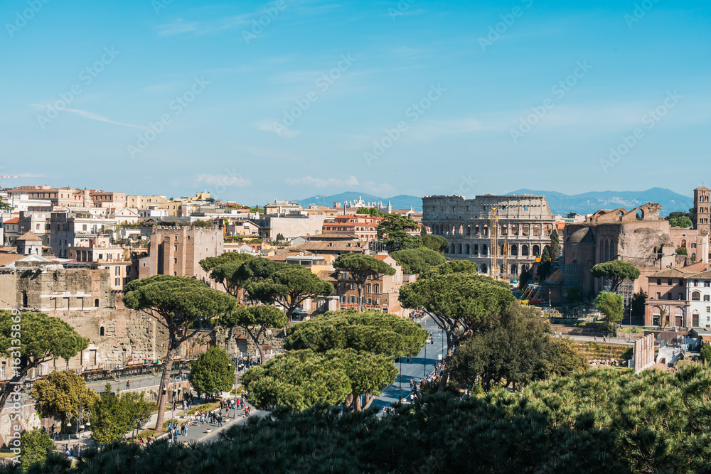 view to colosseum at rome