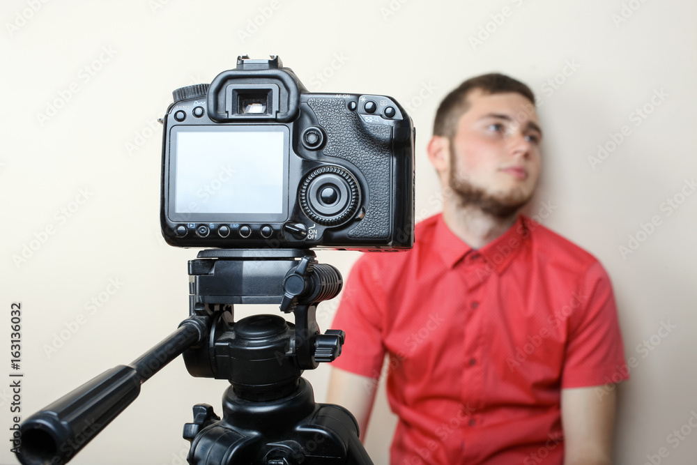 guy in front of the camera