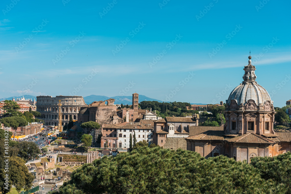 View of Historical landmarks in Rome, Italy