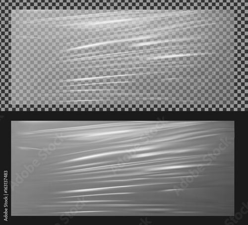 White transparent plastic wrapper