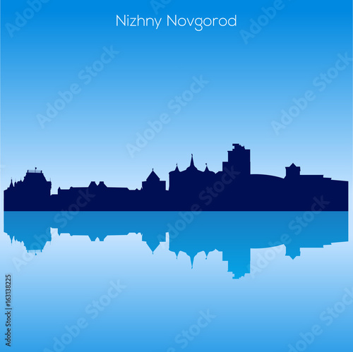 Vector skyline of Nizhnij Novgorod. Russia