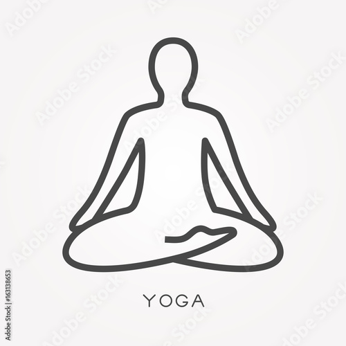 Line icon yoga