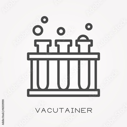 Line icon vacutainer