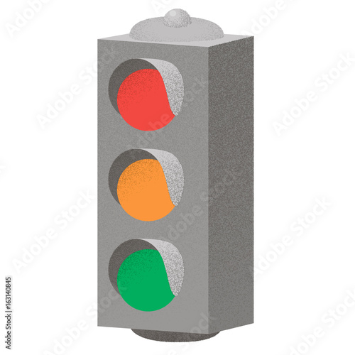 A traffic light flat illustration 