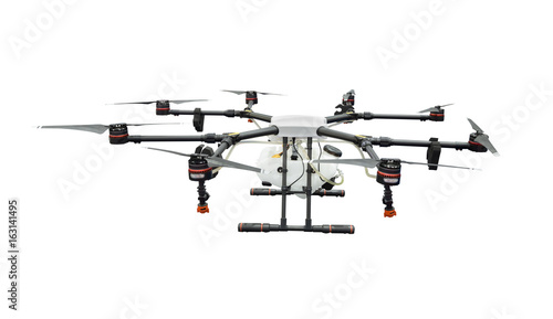 Agriculture drone isolated on white background with clipping path