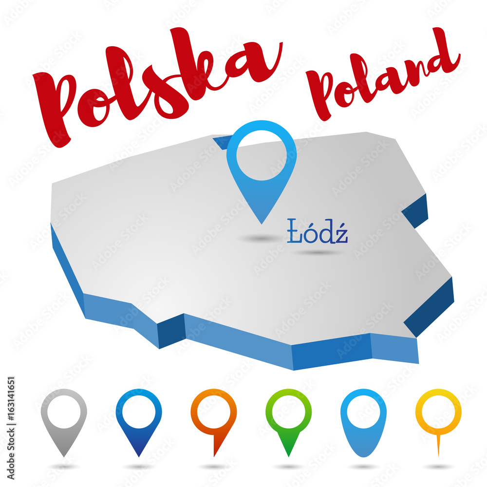 Poland outline map, Lodz, vector illustration
Poland outline map, Lodz, vector illustration