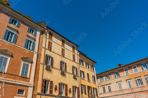 old houses in rome with copy space