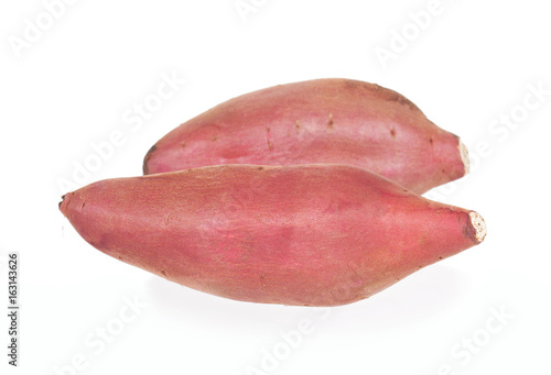 Japan sweet potato isolated on white background.