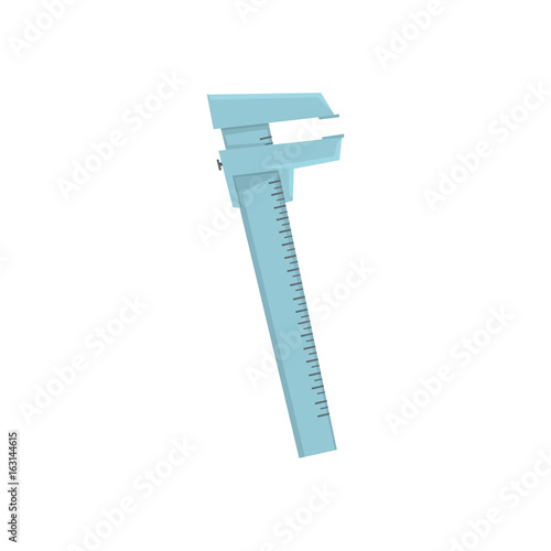 Vernier caliper, measuring tool cartoon vector Illustration