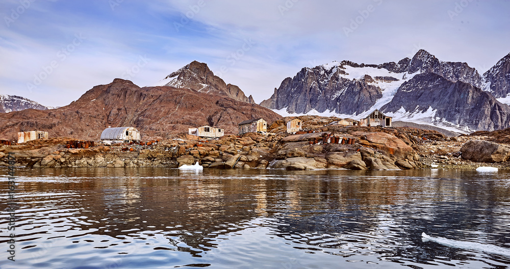 old house in greenland fjord