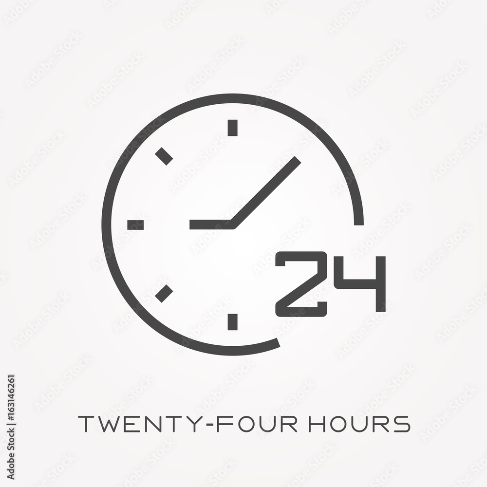 Line icon twenty-four hours