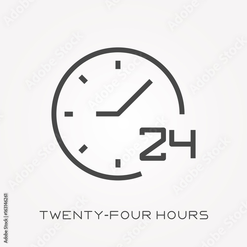 Line icon twenty-four hours