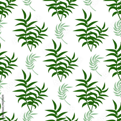 Beautiful seamless vector floral summer pattern background with tropical palm leaves. Perfect for wallpapers  web page backgrounds  surface textures  textile.