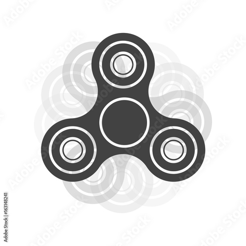 Hand Spinners emblem on white background. Vector logo template illustration