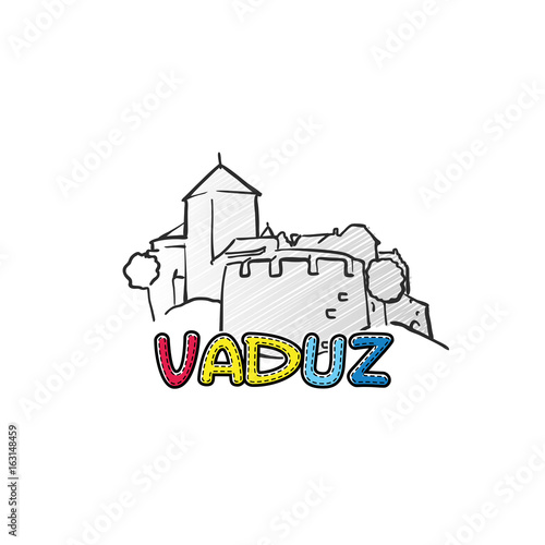 Vaduz beautiful sketched icon