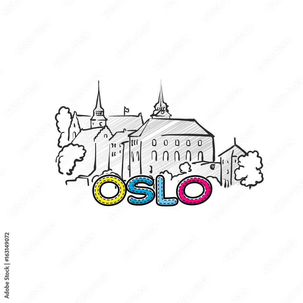 Oslo beautiful sketched icon