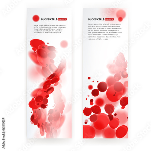 Blood cells vertical medical banners