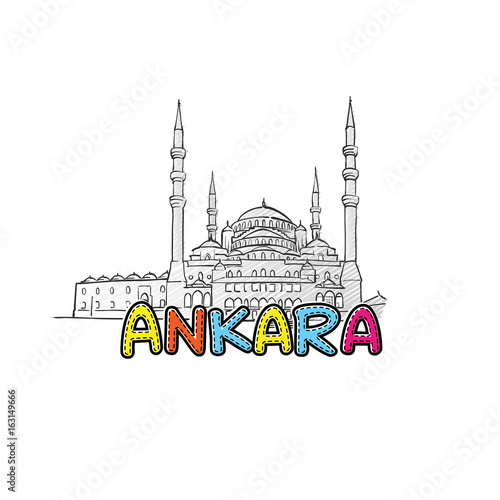 Ankara beautiful sketched icon