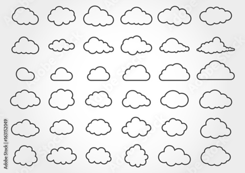 Cloud shapes collection photo