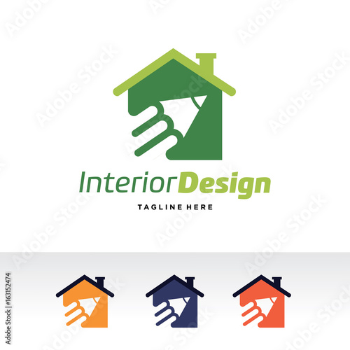 Interior Design Logo Template Design Vector Emblem Design Concept Creative Symbol Icon Stock Vector Adobe Stock