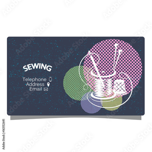 Business card for sewing